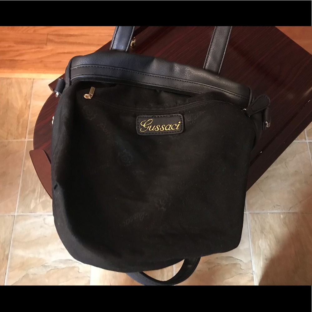 Nice Gussaci Black Gold Studded Bag! - Picture 4 of 13